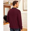 imageCOOFANDY Mens Quarter Zip Fleece Pullover Lightweight Mock Neck SweatshirtBurgundy