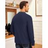 imageCOOFANDY Mens Quarter Zip Fleece Pullover Lightweight Mock Neck SweatshirtNavy Blue