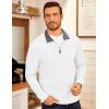 imageCOOFANDY Mens Quarter Zip Fleece Pullover Lightweight Mock Neck SweatshirtWhite