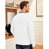 imageCOOFANDY Mens Quarter Zip Fleece Pullover Lightweight Mock Neck SweatshirtWhite