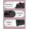 imageCOOFANDY Mens Quarter Zip Pullover Mock Neck Quilted Sweatshirt Casual Long Sleeve Polo SweaterBlack