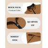 imageCOOFANDY Mens Quarter Zip Pullover Mock Neck Quilted Sweatshirt Casual Long Sleeve Polo SweaterBrown
