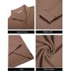 imageCOOFANDY Mens Quarter Zip Pullover Mock Neck Quilted Sweatshirt Lightweight Slim Fit Casual Long Sleeve Polo ShirtBrown