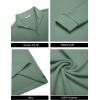 imageCOOFANDY Mens Quarter Zip Pullover Mock Neck Quilted Sweatshirt Lightweight Slim Fit Casual Long Sleeve Polo ShirtDark Green