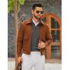 imageCOOFANDY Mens Quarter Zip Pullover Mock Neck Quilted Sweatshirt Lightweight Slim Fit Casual Long Sleeve Polo ShirtDark Grey
