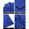 imageCOOFANDY Mens Quarter Zip Pullover Mock Neck Quilted Sweatshirt Lightweight Slim Fit Casual Long Sleeve Polo ShirtDeep Blue