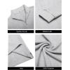 imageCOOFANDY Mens Quarter Zip Pullover Mock Neck Quilted Sweatshirt Lightweight Slim Fit Casual Long Sleeve Polo ShirtLight Grey