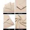 imageCOOFANDY Mens Quarter Zip Pullover Mock Neck Quilted Sweatshirt Lightweight Slim Fit Casual Long Sleeve Polo ShirtLight Khaki