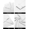 imageCOOFANDY Mens Quarter Zip Pullover Mock Neck Quilted Sweatshirt Lightweight Slim Fit Casual Long Sleeve Polo ShirtWhite