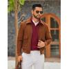 imageCOOFANDY Mens Quarter Zip Pullover Mock Neck Quilted Sweatshirt Lightweight Slim Fit Casual Long Sleeve Polo ShirtWine Red