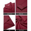 imageCOOFANDY Mens Quarter Zip Pullover Mock Neck Quilted Sweatshirt Lightweight Slim Fit Casual Long Sleeve Polo ShirtWine Red