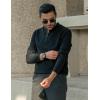 imageCOOFANDY Mens Quarter Zip Pullover Slim Fit Knit Sweater Lightweight Mock Neck Casual SweatersBlack