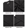 imageCOOFANDY Mens Quarter Zip Pullover Slim Fit Knit Sweater Lightweight Mock Neck Casual SweatersBlack