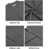 imageCOOFANDY Mens Quarter Zip Pullover Slim Fit Knit Sweater Lightweight Mock Neck Casual SweatersDark Grey