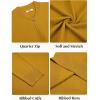imageCOOFANDY Mens Quarter Zip Pullover Slim Fit Knit Sweater Lightweight Mock Neck Casual SweatersLight Brown