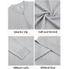 imageCOOFANDY Mens Quarter Zip Pullover Slim Fit Knit Sweater Lightweight Mock Neck Casual SweatersLight Grey