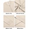 imageCOOFANDY Mens Quarter Zip Pullover Slim Fit Knit Sweater Lightweight Mock Neck Casual SweatersLight Khaki