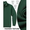 imageCOOFANDY Mens Quarter Zip Pullover Sweatshirts Lightweight Long Sleeve Mock Neck Sweater PoloArmy Green