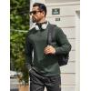 imageCOOFANDY Mens Quarter Zip Shirts Workout Fleece Lined Lightweight Long Sleeve Pullover SweatshirtsArmy Green