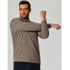 imageCOOFANDY Mens Quarter Zip Shirts Workout Fleece Lined Lightweight Long Sleeve Pullover SweatshirtsBrown