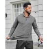 imageCOOFANDY Mens Quarter Zip Shirts Workout Fleece Lined Lightweight Long Sleeve Pullover SweatshirtsDark Grey