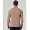 imageCOOFANDY Mens Quarter Zip Shirts Workout Fleece Lined Lightweight Long Sleeve Pullover SweatshirtsLight Brown