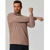 imageCOOFANDY Mens Quarter Zip Shirts Workout Fleece Lined Lightweight Long Sleeve Pullover SweatshirtsLight Brown