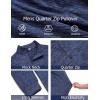 imageCOOFANDY Mens Quarter Zip Shirts Workout Fleece Lined Lightweight Long Sleeve Pullover SweatshirtsNavy Blue