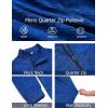 imageCOOFANDY Mens Quarter Zip Shirts Workout Fleece Lined Lightweight Long Sleeve Pullover SweatshirtsSky Blue