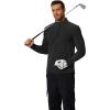 imageCOOFANDY Mens Quarter Zip Up Pullover Long Sleeve Sweatshirt 14 Zip Golf Shirt Winter Fleece Lined Thermal PulloverBlack