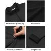 imageCOOFANDY Mens Quarter Zip Up Pullover Long Sleeve Sweatshirt 14 Zip Golf Shirt Winter Fleece Lined Thermal PulloverBlack