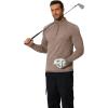 imageCOOFANDY Mens Quarter Zip Up Pullover Long Sleeve Sweatshirt 14 Zip Golf Shirt Winter Fleece Lined Thermal PulloverBrown