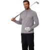 imageCOOFANDY Mens Quarter Zip Up Pullover Long Sleeve Sweatshirt 14 Zip Golf Shirt Winter Fleece Lined Thermal PulloverLight Grey