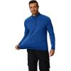 imageCOOFANDY Mens Quarter Zip Up Pullover Long Sleeve Sweatshirt 14 Zip Golf Shirt Winter Fleece Lined Thermal PulloverSky Blue