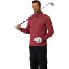 imageCOOFANDY Mens Quarter Zip Up Pullover Long Sleeve Sweatshirt 14 Zip Golf Shirt Winter Fleece Lined Thermal PulloverWine Red