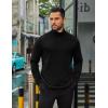 imageCOOFANDY Mens Quarter Zip Up Pullover Long Sleeve Sweatshirt Mock Neck Golf Polo SweaterBlack