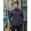 imageCOOFANDY Mens Quarter Zip Up Pullover Long Sleeve Sweatshirt Mock Neck Golf Polo SweaterNavy Blue