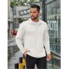 imageCOOFANDY Mens Quarter Zip Up Pullover Long Sleeve Sweatshirt Mock Neck Golf Polo SweaterWhite