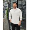 imageCOOFANDY Mens Quarter Zip Up Pullover Long Sleeve Sweatshirt Mock Neck Golf Polo SweaterWhite