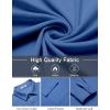 imageCOOFANDY Mens Shirt Jacket Long Sleeve Overshirt Casual Button Down Shacket Thermal Shirts with PocketsGrey Blue
