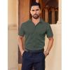imageCOOFANDY Mens Short Sleeve Dress Shirts Stretch Wrinkle Free Button Down Shirt Casual Summer TopArmy Green