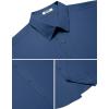 imageCOOFANDY Mens Short Sleeve Dress Shirts Stretch Wrinkle Free Button Down Shirt Casual Summer TopBlue