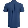imageCOOFANDY Mens Short Sleeve Dress Shirts Stretch Wrinkle Free Button Down Shirt Casual Summer TopBlue