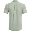 imageCOOFANDY Mens Short Sleeve Dress Shirts Stretch Wrinkle Free Button Down Shirt Casual Summer TopLight Green