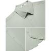 imageCOOFANDY Mens Short Sleeve Dress Shirts Stretch Wrinkle Free Button Down Shirt Casual Summer TopLight Green