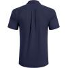 imageCOOFANDY Mens Short Sleeve Dress Shirts Stretch Wrinkle Free Button Down Shirt Casual Summer TopNavy Blue