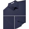imageCOOFANDY Mens Short Sleeve Dress Shirts Stretch Wrinkle Free Button Down Shirt Casual Summer TopNavy Blue