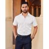 imageCOOFANDY Mens Short Sleeve Dress Shirts Stretch Wrinkle Free Button Down Shirt Casual Summer TopWhite