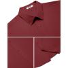 imageCOOFANDY Mens Short Sleeve Dress Shirts Stretch Wrinkle Free Button Down Shirt Casual Summer TopWine Red