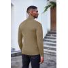 imageCOOFANDY Mens Slim Fit Turtleneck Sweater Casual Basic Knitted Long Sleeve Pullover SweaterKhaki
